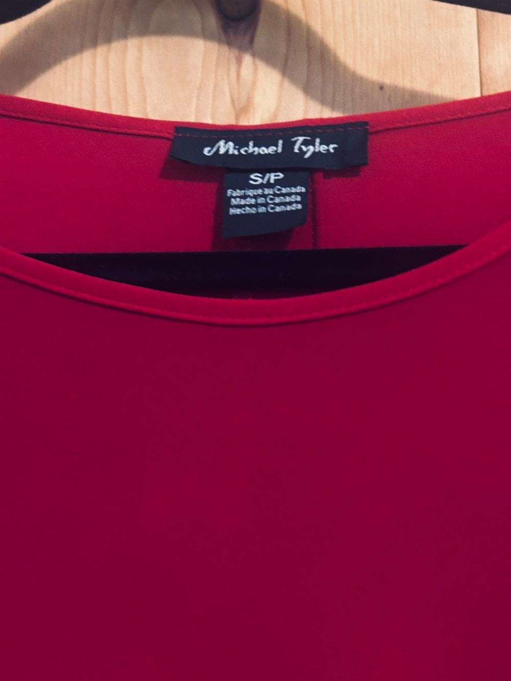 Michael Tyler Red High-Low Knit Tunic - Picture 2 of 3